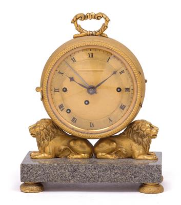 An Empire travel alarm clock - Antiques: Clocks, Sculpture, Faience, Folk Art, Vintage, Metalwork