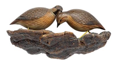 Two woodcocks in a nest, - Antiquariato - orologi, sculture, maioliche, arte popolare