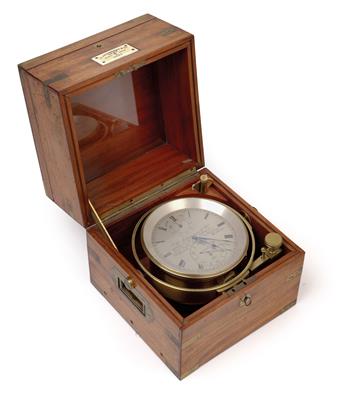 Achttage Marinechronometer "Johannsen  &  Co." - Uhren, Judaika, Metallarbeiten, Vintage, Fayencen, Skulpturen, Volkskunst
