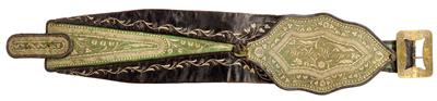 A quill embroidery belt, - Starožitnosti