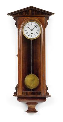 A miniature Historism Period wall-mounted pendulum clock - Antiques: Clocks, Sculpture, Faience, Folk Art, Vintage