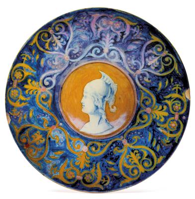 A lusterware wall plate, - Antiques: Clocks, Sculpture, Faience, Folk Art, Vintage