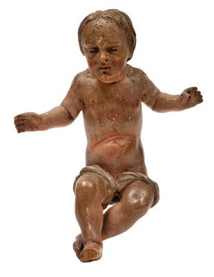 A figure of the child Jesus seated, - Antiquariato - orologi, sculture, maioliche, arte popolare