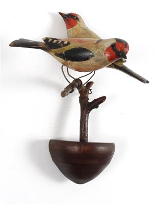 Two Viechtau birds, goldfinches, - Antiquariato - orologi, sculture, maioliche, arte popolare
