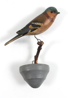 A Viechtau bird, chaffinch, - Antiques: Clocks, Sculpture, Faience, Folk Art, Vintage