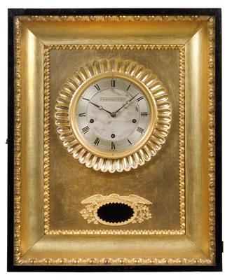 A Biedermeier frame clock from Vienna, with 1 week power reserve - Antiques: Clocks, Sculpture, Faience, Folk Art, Vintage