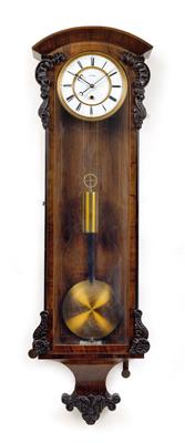 A Late Biedermeier wall-mounted pendulum clock from Vienna, with 1 month power reserve, - Antiquariato - orologi, sculture, maioliche, arte popolare