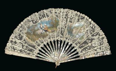 Three folding fans, end of the nineteenth century - Clocks, Vintage, Sculpture, Faience, Folk Art, Fan Collection