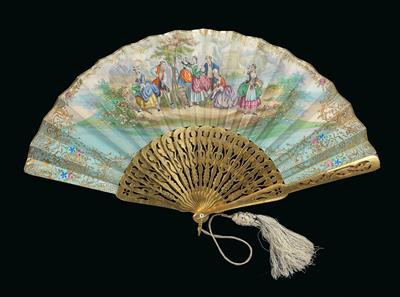 Three folding fans, mid-nineteenth century - Orologi, vintage, sculture, maioliche, arte popolare