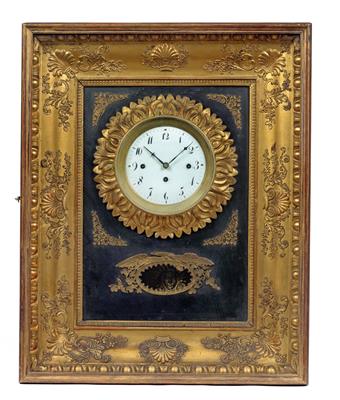 A Biedermeier frame clock - Clocks, Vintage, Sculpture, Faience, Folk Art, Fan Collection