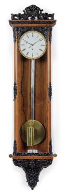 A Biedermeier wall-mounted pendulum clock with 1 month power reserve, - Orologi, vintage, sculture, maioliche, arte popolare