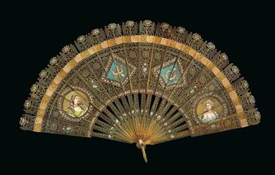 A brisé  hand-held fan, France around 1800 - Clocks, Vintage, Sculpture, Faience, Folk Art, Fan Collection