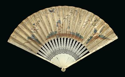 A chinoiserie folding fan, England around 1780, - Orologi, vintage, sculture, maioliche, arte popolare