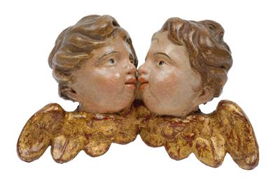 A double-headed angel, - Clocks, Vintage, Sculpture, Faience, Folk Art, Fan Collection