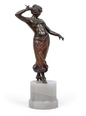 A F. X. Bergmann figure: belly dancer, - Clocks, Vintage, Sculpture, Faience, Folk Art, Fan Collection