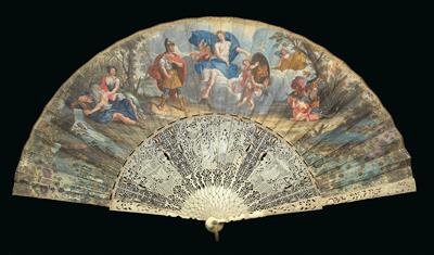 A folding fan, England around 1750/60 - Clocks, Vintage, Sculpture, Faience, Folk Art, Fan Collection