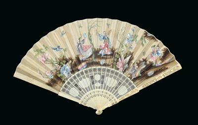 A folding fan, England and China for export, around 1750/70 - Orologi, vintage, sculture, maioliche, arte popolare