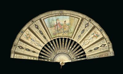 A folding fan, France around 1780 - Clocks, Vintage, Sculpture, Faience, Folk Art, Fan Collection