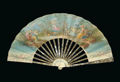 A folding fan, Holland around 1770/80 - Clocks, Vintage, Sculpture, Faience, Folk Art, Fan Collection