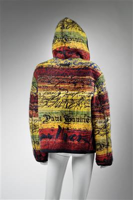 Jean Paul Gaultier - a leather reversible jacket with hood