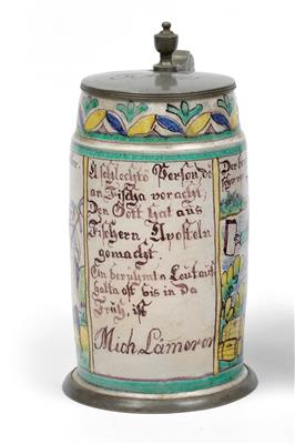 A Walzenkrug beer stein, Gmunden 1849 - Starožitnosti