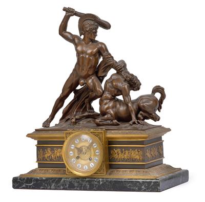 Wiener Historismus Bronze Kaminuhr - Uhren, Metallarbeiten, Vintage, Fächersammlung, Fayence, Skulpturen, Volkskunst