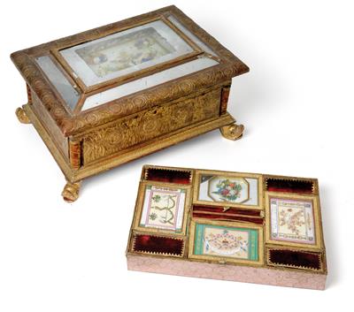 A Biedermeier sewing box, - Antiques: Clocks, Vintage, Asian art, Faience, Folk Art, Sculpture