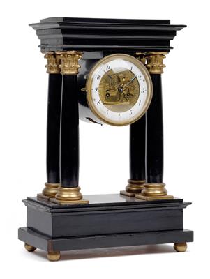 A Biedermeier portico clock with automaton - Antiquariato - orologi, vintage, arte asiatica, maioliche, arte popolare, sculture