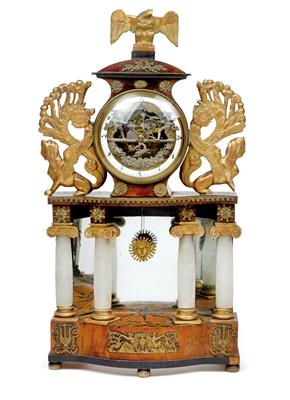 An Empire commode clock with automaton - Starožitnosti