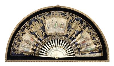 A folding fan, France or Germany around 1840/50 - Antiquariato - orologi, vintage, arte asiatica, maioliche, arte popolare, sculture