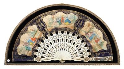 A folding fan, France or Germany around 1850 - Antiquariato - orologi, vintage, arte asiatica, maioliche, arte popolare, sculture