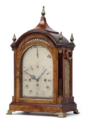 George III Bracket Clock mit Carillon - Uhren, Metallarbeiten, Vintage, Asiatika, Fayencen, Volkskunst, Skulpturen