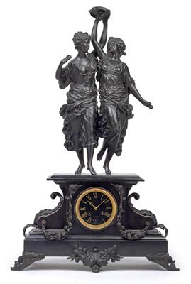 A large Historism Period marble mantel clock - Starožitnosti