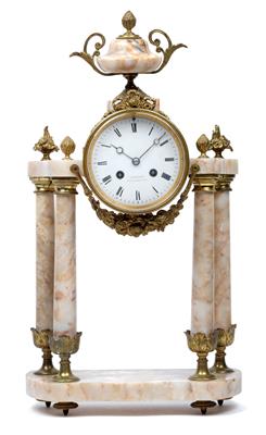 A Historism Period marble mantel clock - Antiques: Clocks, Vintage, Asian art, Faience, Folk Art, Sculpture