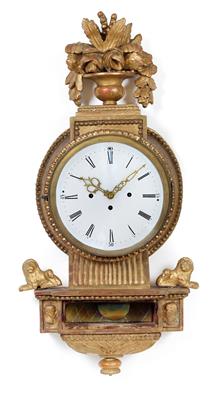 A Josephinian Period cartel clock with lion - Antiques: Clocks, Vintage, Asian art, Faience, Folk Art, Sculpture