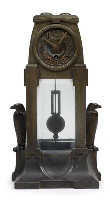 An art nouveau mantel clock - Antiques: Clocks, Vintage, Asian art, Faience, Folk Art, Sculpture