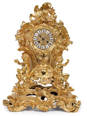 A Neo-Rococo bronze mantel clock - Antiquariato - orologi, vintage, arte asiatica, maioliche, arte popolare, sculture