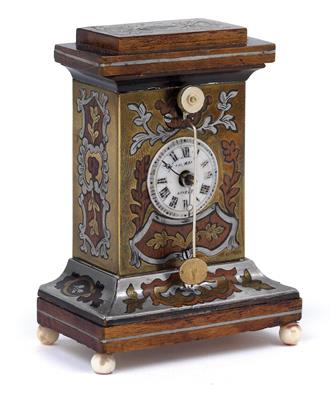 A Late Biedermeier miniature "Zappler" table clock - Antiques: Clocks, Vintage, Asian art, Faience, Folk Art, Sculpture
