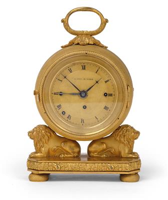 An Empire officer's travel alarm clock from Vienna - Antiques: Clocks, Vintage, Asian art, Faience, Folk Art, Sculpture