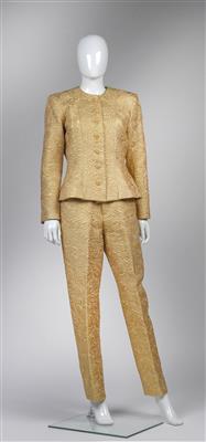 Yves Saint Laurent Rive Gauche: A golden brocade trouser suit - Antiques: Clocks, Vintage, Asian art, Faience, Folk Art, Sculpture