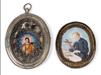 Two medallions, - Antiques: Clocks, Vintage, Asian art, Faience, Folk Art, Sculpture