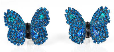 1 Paar Yves Saint Laurent rive gauche Schmetterlings-Ohrclips - Vintage Mode und Accessoires