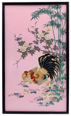 An enamel picture, Japan, Meiji period - Umění a starožitnosti