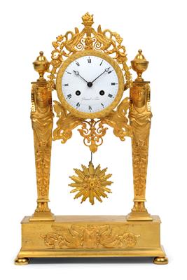 An Empire Period bronze mantle clock - Arte e antiquariato