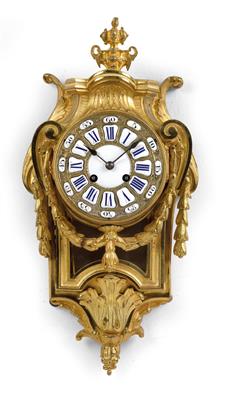 A small neoclassical bronze cartel clock - Antiques and art