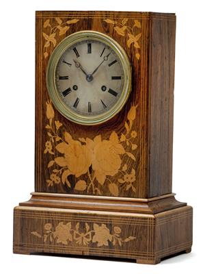 A Louis Philippe table clock with inlay work - Umění a starožitnosti