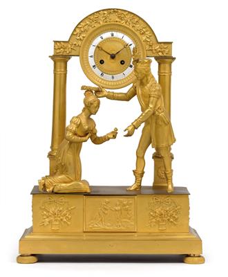 A Romantic Period ormolu mantle clock - Umění a starožitnosti