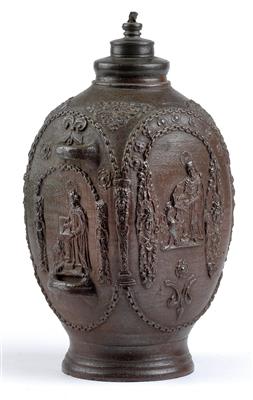 A screw-top bottle, Creussen 17th cent. - Umění a starožitnosti