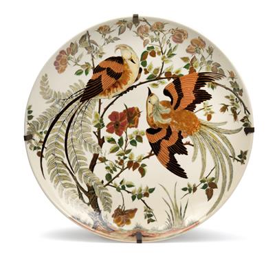 A wall plate, Zsolnay, Pécs, circa 1880 - Antiques and art