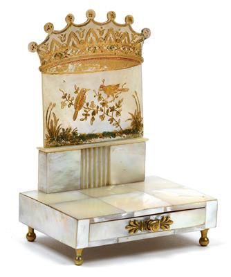 A Biedermeier sewing box, - Orologi, arte asiatica, metalli lavorati, fayence, arte popolare, sculture